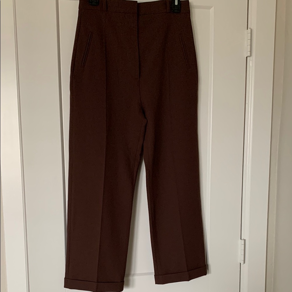 Jacquemus Brown Dress Pants Classic Straight-Leg
